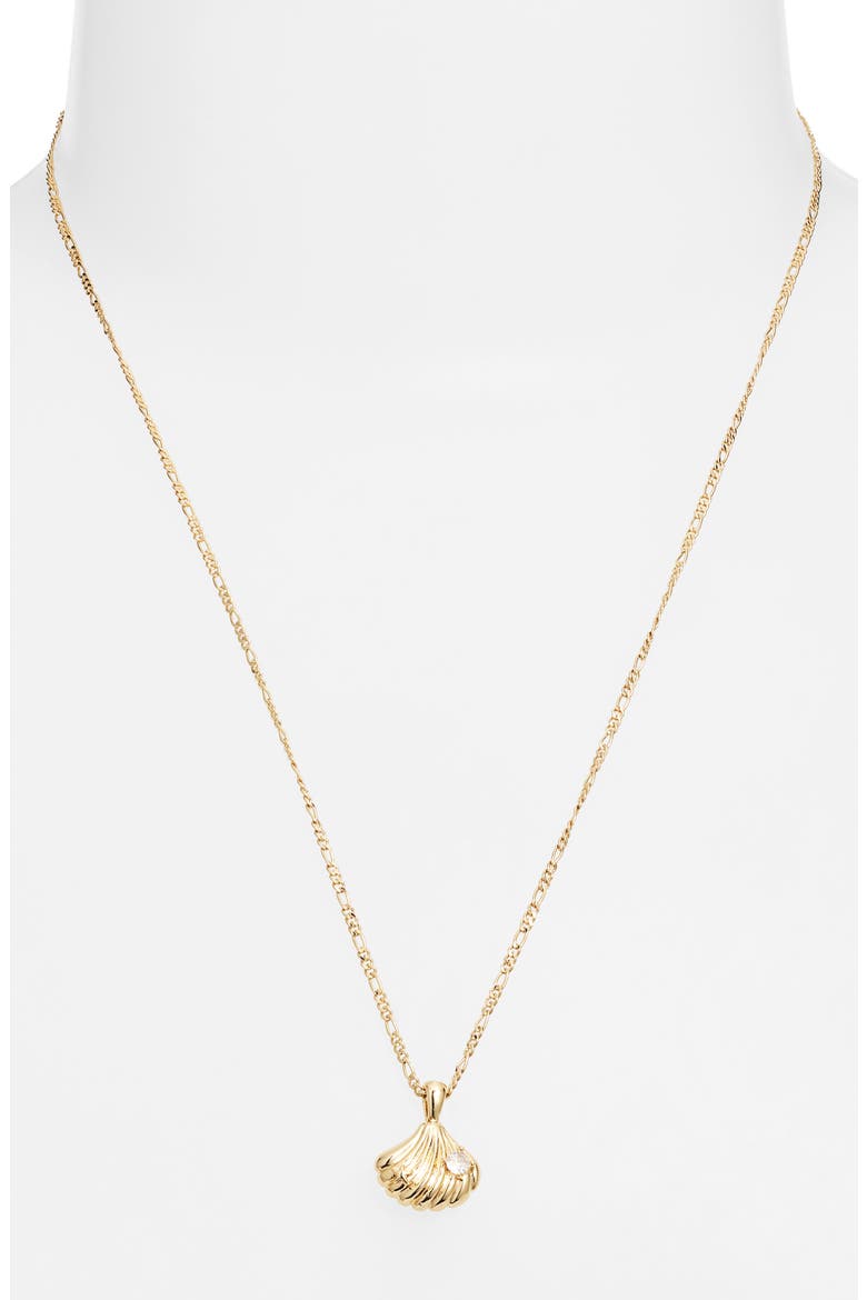Stonesteps Shell Necklace, Alternate, color, GOLD