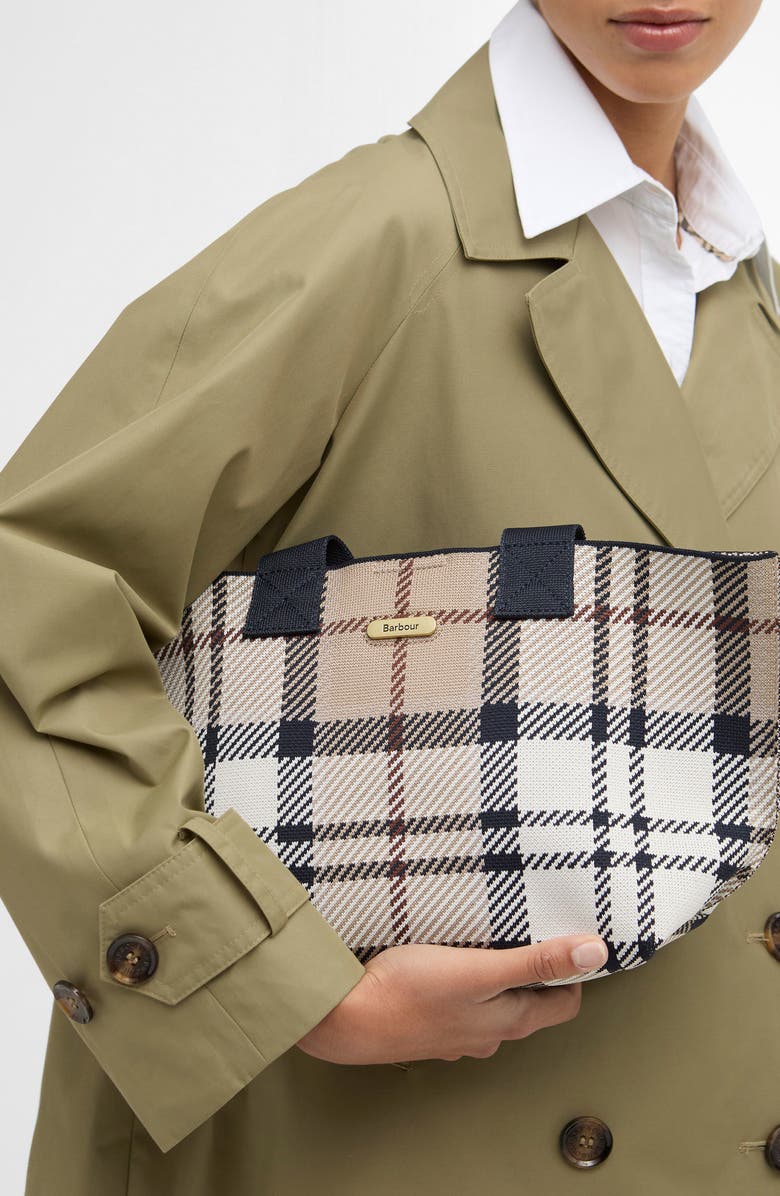 Barbour Layla Tartan Mini Tote Bag, Alternate, color, Rosewood Tartan