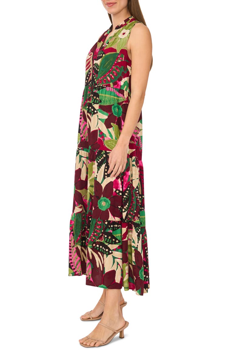 Tiered Maxi Dress, Alternate, color, PINK MULTI