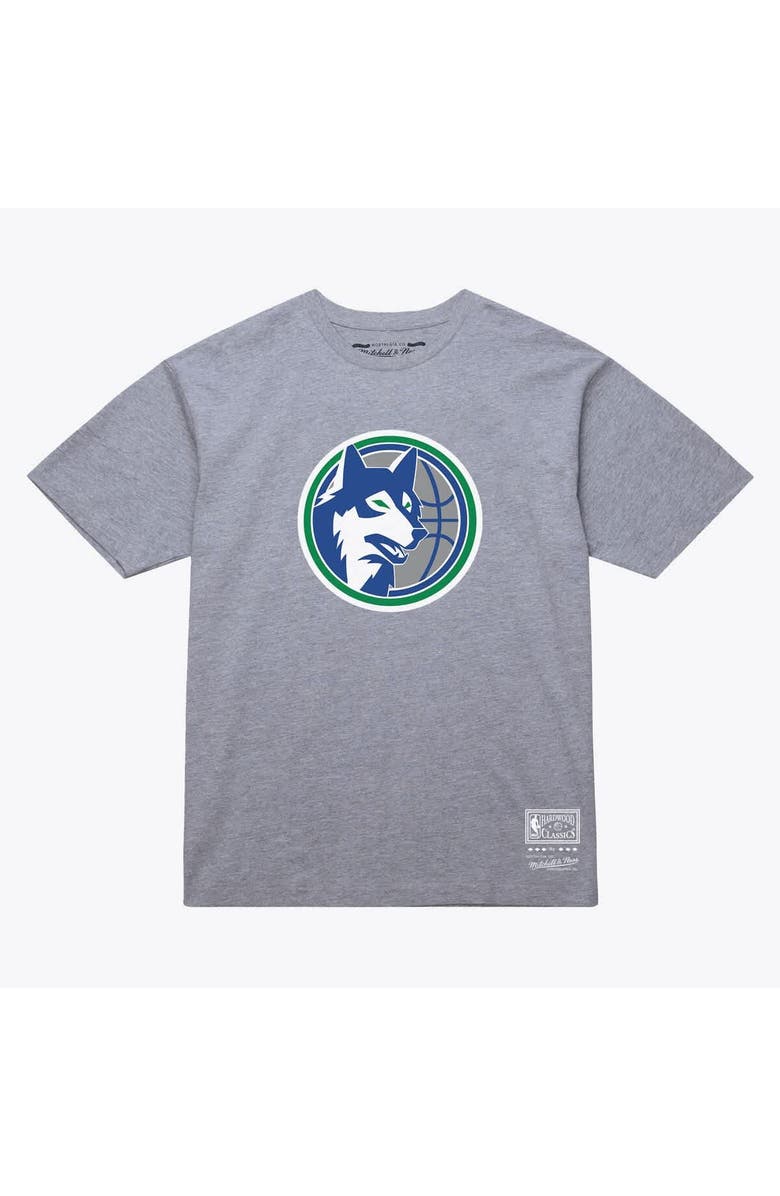 Mitchell & Ness Unisex Mitchell & Ness Heather Gray Minnesota Timberwolves Hardwood Classics Arch T-Shirt, Main, color, Heather Gray