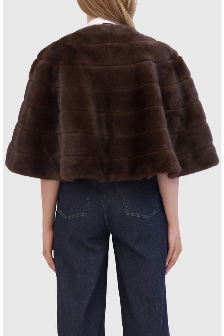 Fur-Free Mink (Faux Fur) Stole, Alternate, color, BROWN