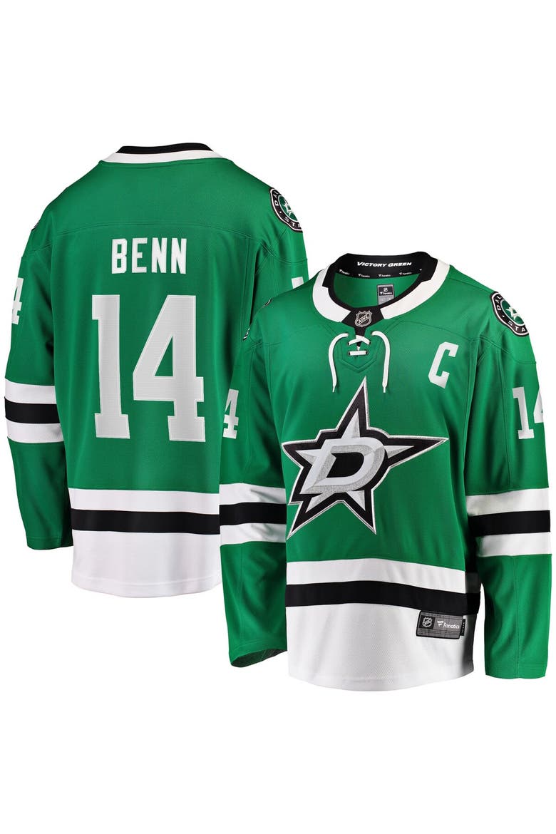 Men's Fanatics Jamie Benn Kelly Green Dallas Stars Captain Patch Home Breakaway Jersey, Main, color, Kelly Green