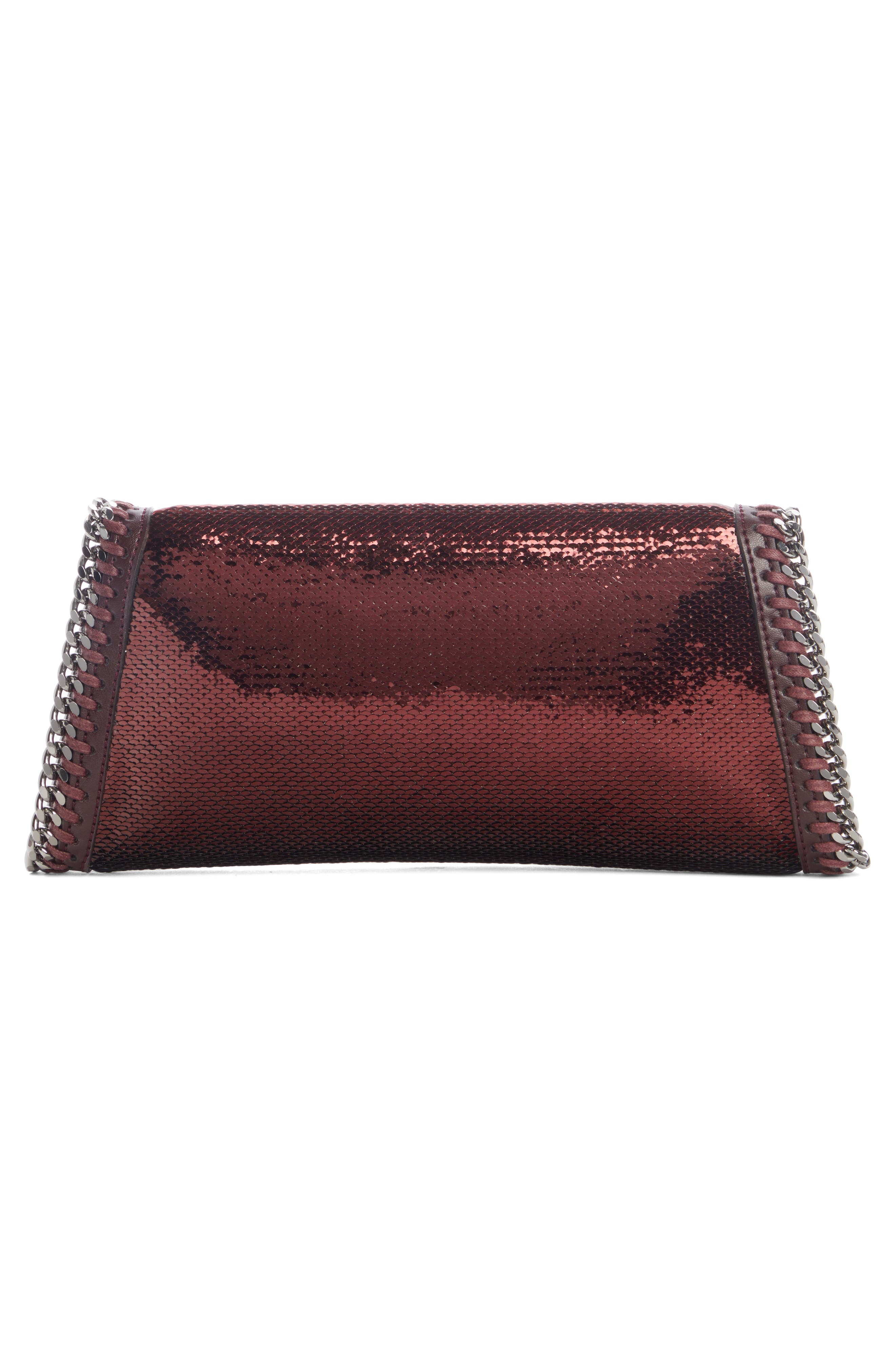 Stella McCartney Falabella Sequin Clutch, Alternate, color, 
