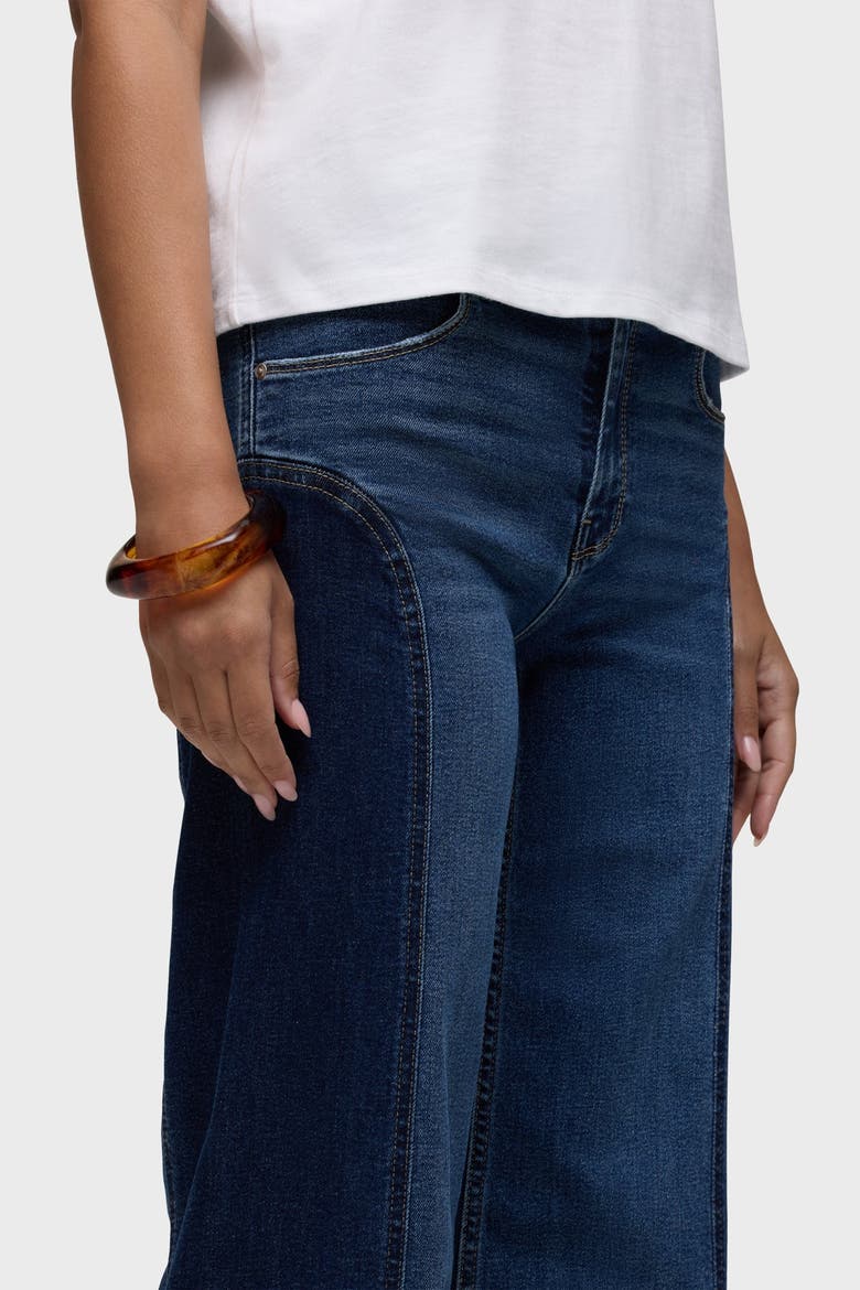 Lexi Seamed Wide Leg Jeans, Alternate, color, DEUCE