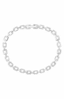 Sterling Silver Cubic Zirconia Link Bracelet