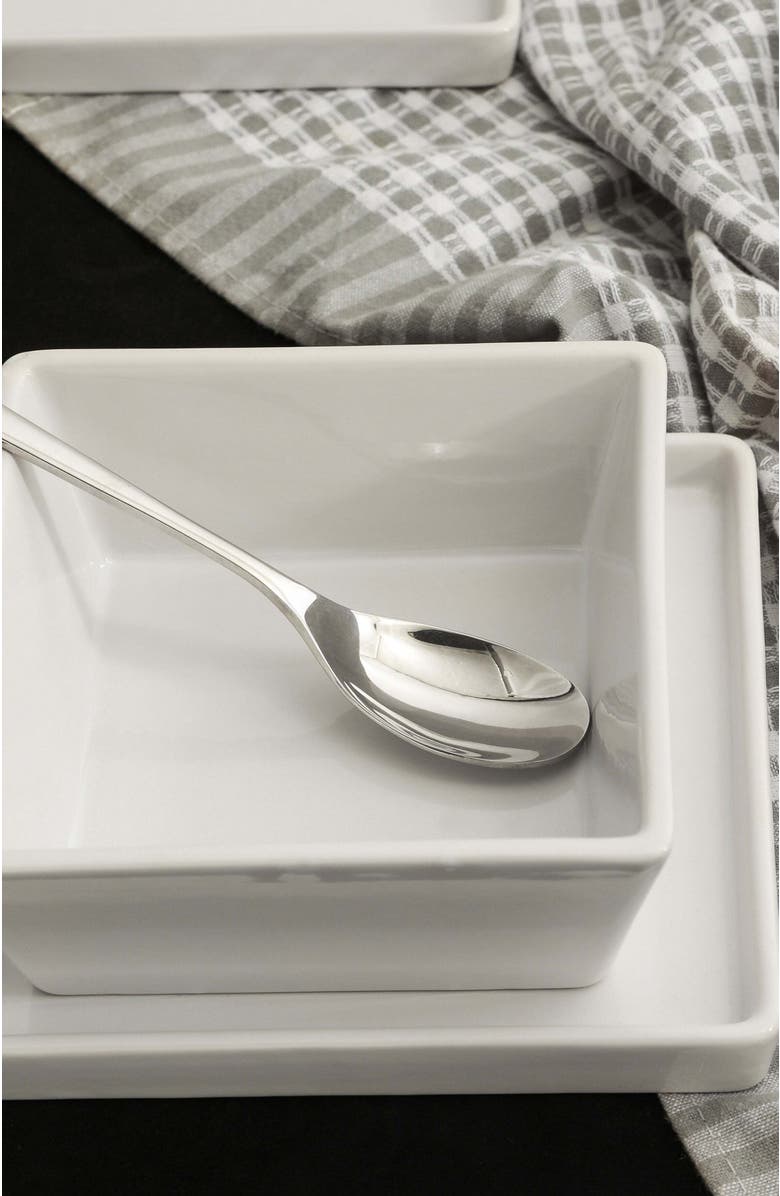 Stone Lain Grace Stoneware 12-Piece Dinnerware Set, Alternate, color, White