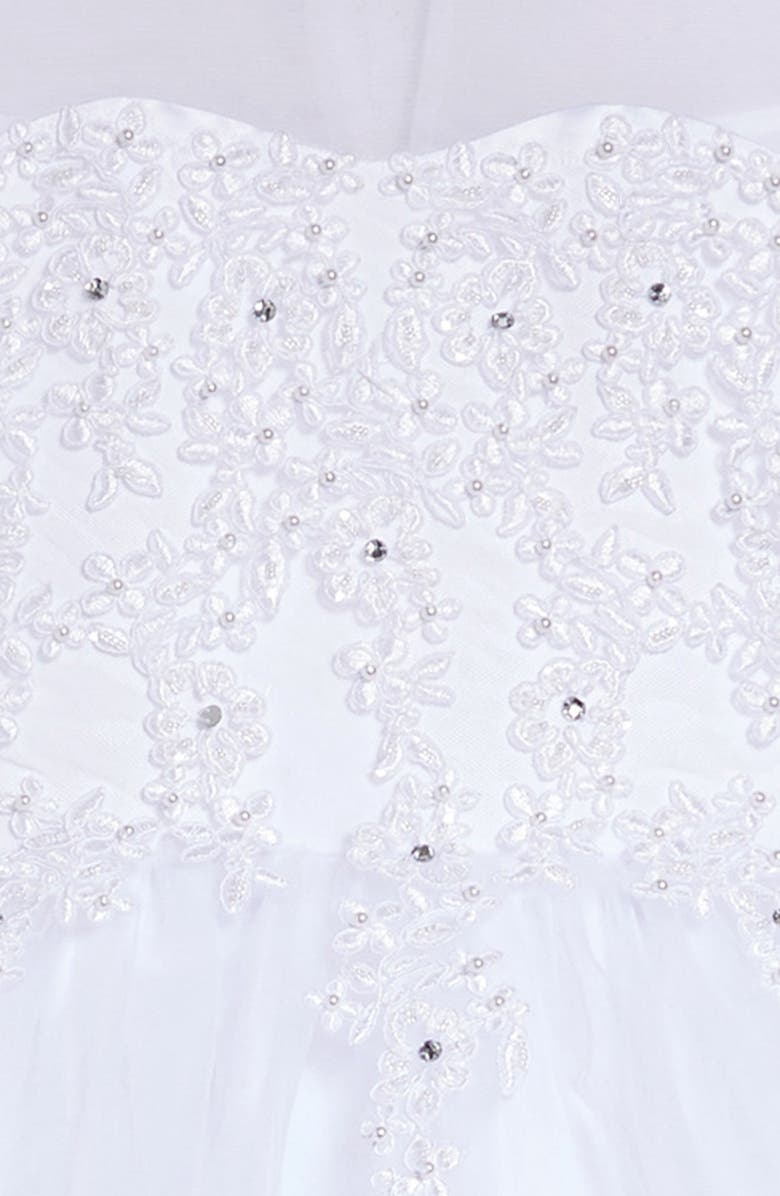 Us Angels Beaded Cap Sleeve First Communion Dress, Alternate, color, 