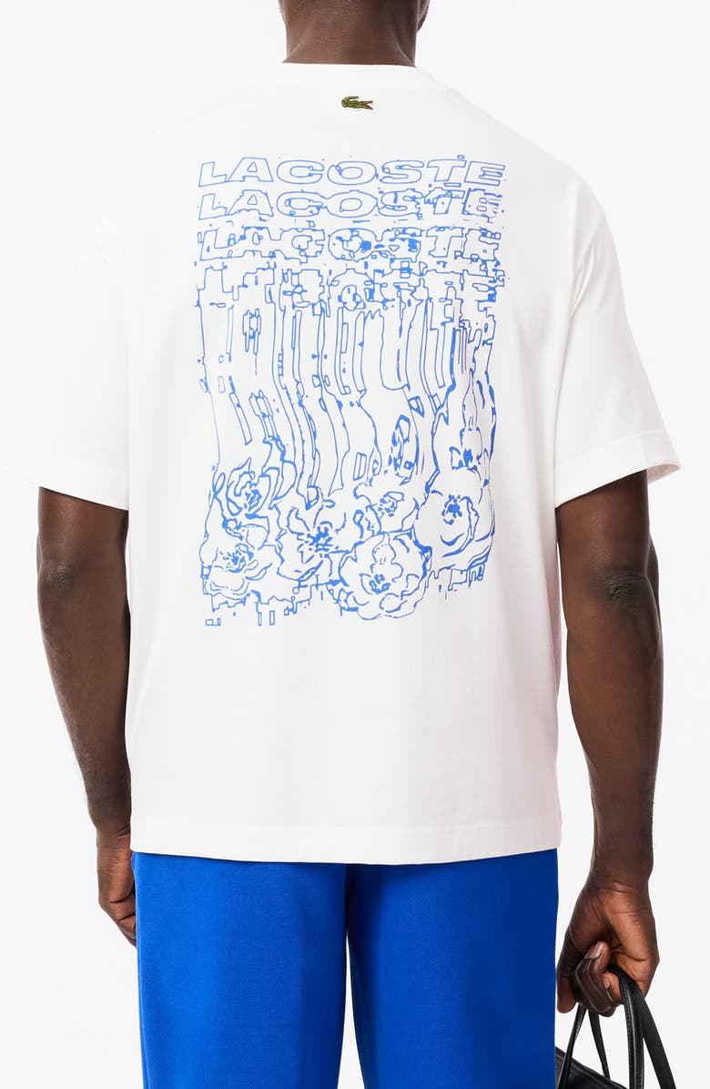 Lacoste Relaxed Graphic T-Shirt, Alternate, color, White