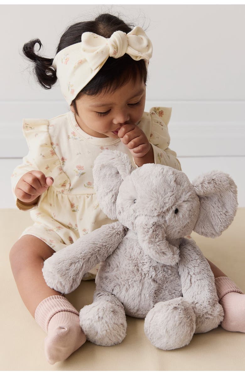 Snuggle Bunnies Stuffed Animal Olive The Elephant, Alternate, color, Grey