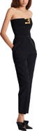 Balmain Crepe bustier bodysuit with belt detail