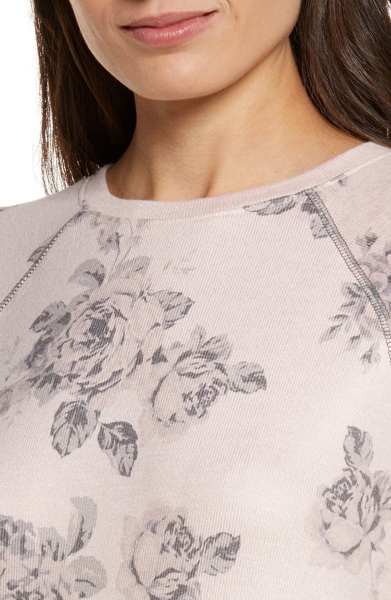 PJ Salvage La Vie En Rose Pajama Top, Alternate, color, Pink Clay