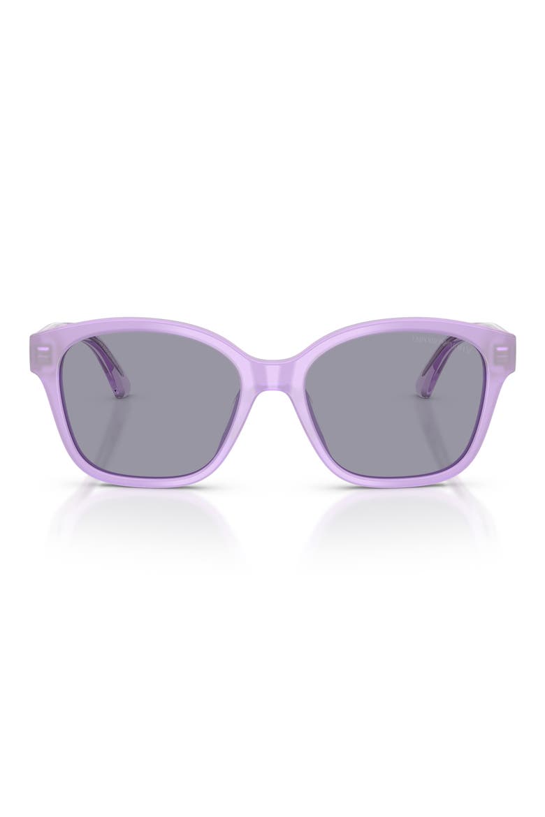 Kids' 49mm Small Cat Eye Sunglasses, Main, color, SHINY OPAL LILLAC / BLUE