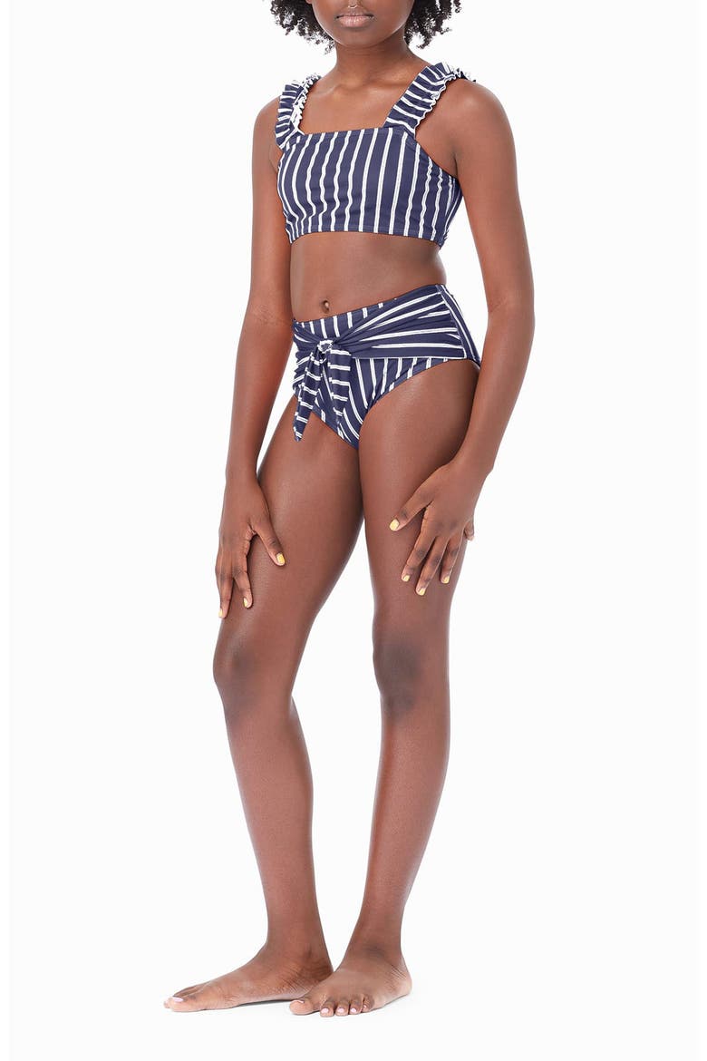 Habital Kids' Stripe Two-Piece Swimsuit, Alternate, color, NAVY