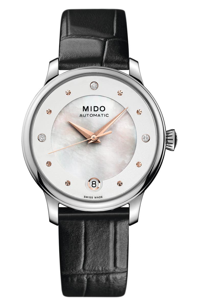 MIDO Baroncelli II Automatic Diamond Bracelet Watch, Main, color,