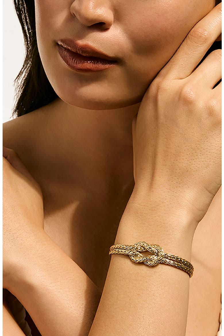 Love Knot Bracelet, 7mm, Alternate, color, GOLD