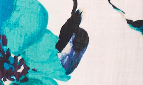 Vince Camuto Floral Wide Leg Pull-on Pants In Multi