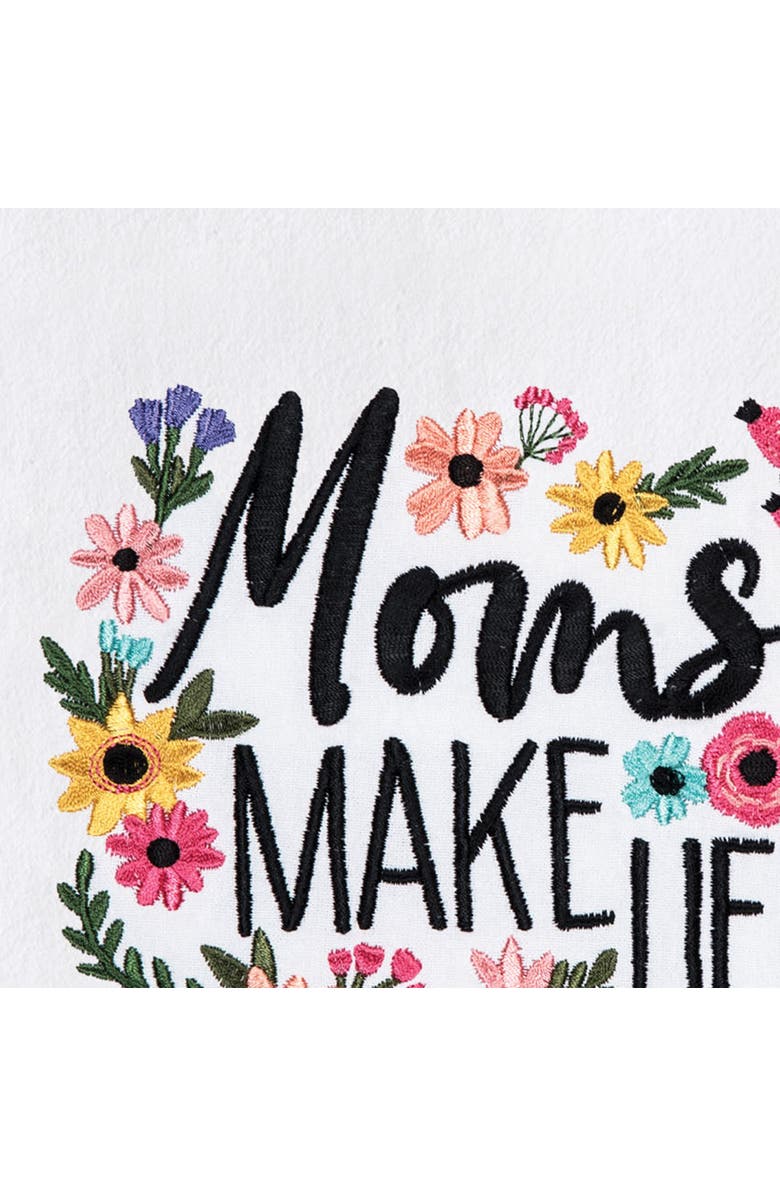 C&F Home Beautiful Mom Floral Kitchen and Bathroom Embroidered Hand Towel, Alternate, color, Pink