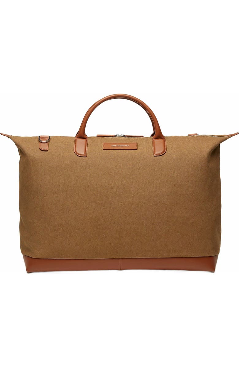 Want Les Essentiels Hartsfield Organic Cotton Canvas Weekender Bag, Main, color, Dark Camel