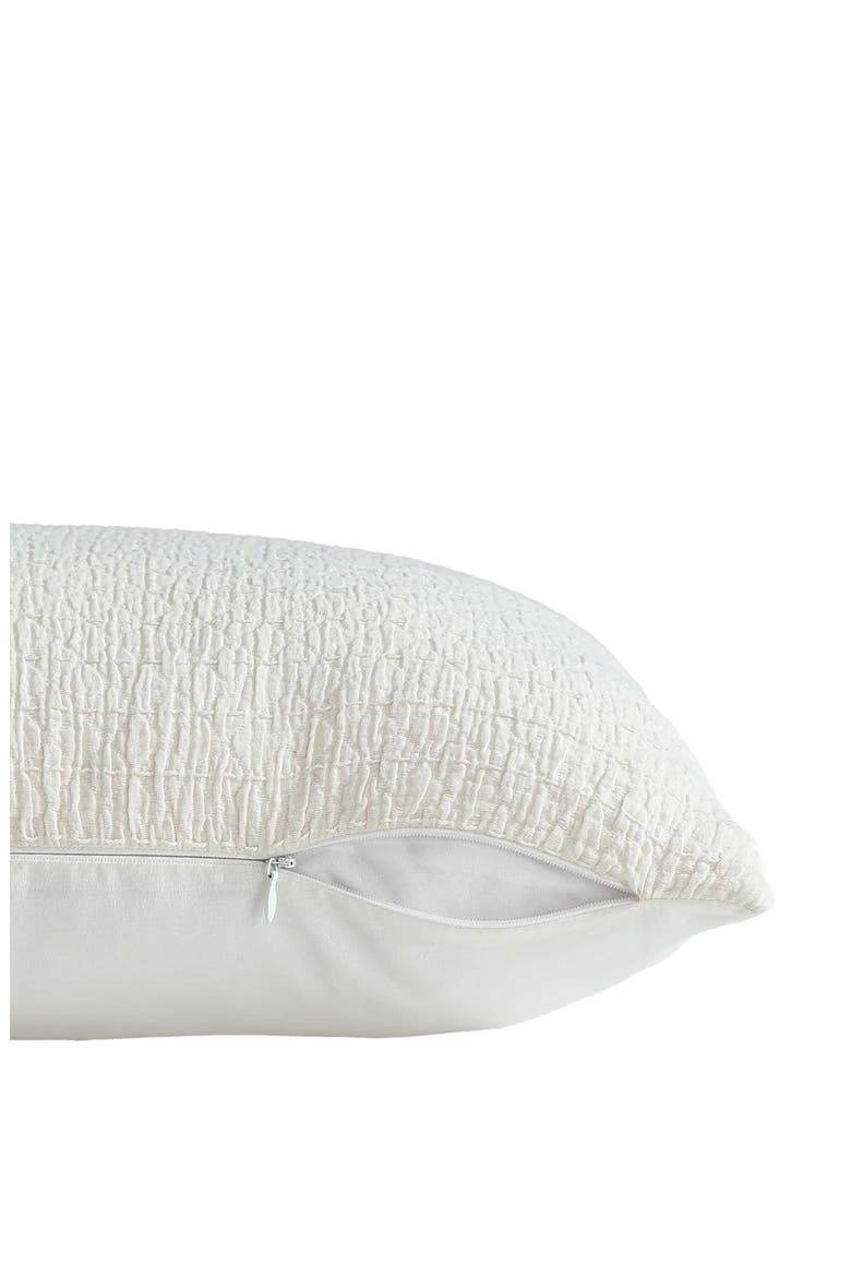 Wave Texture Square Accent Pillow, Alternate, color, WHITE