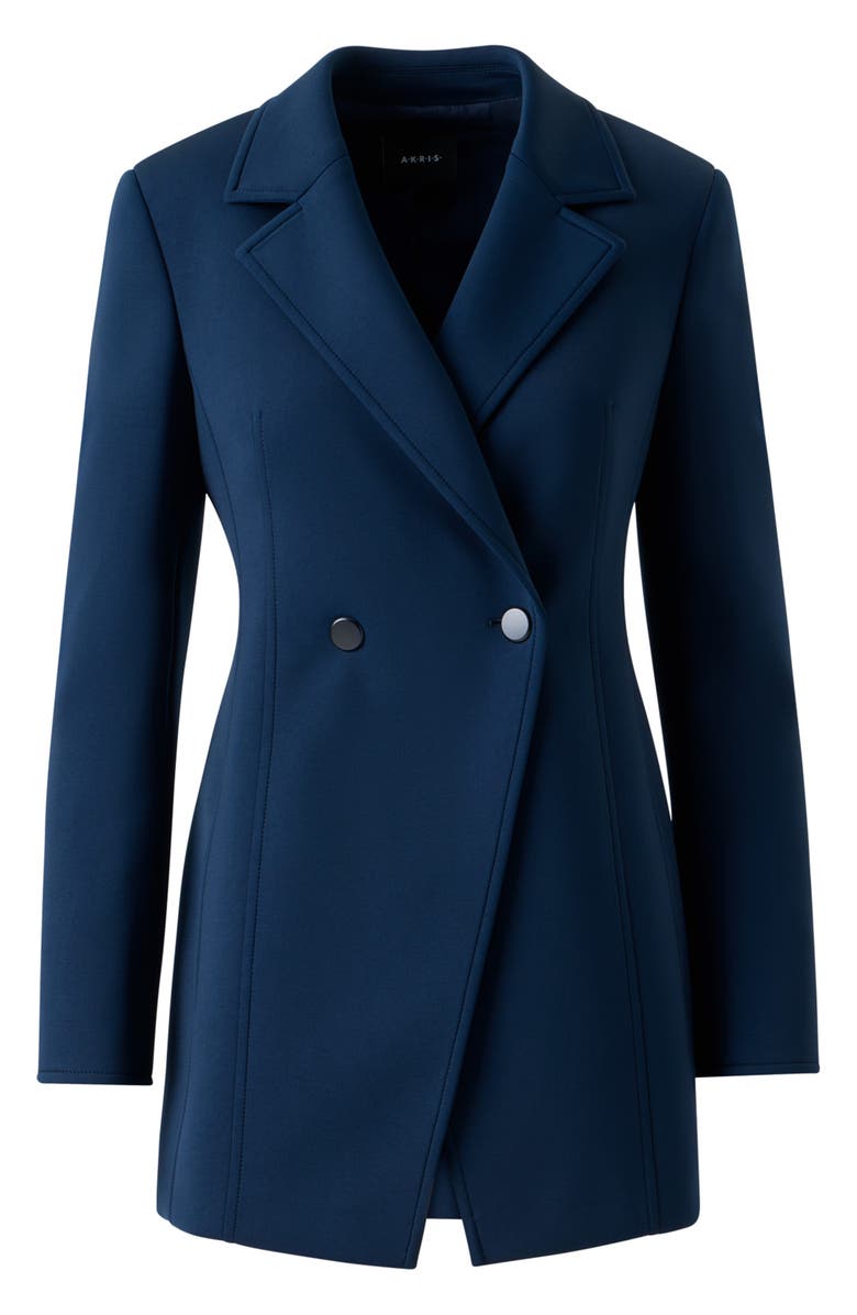 Akris Duska Techno Neoprene Jacket, Alternate, color, Denim Blue