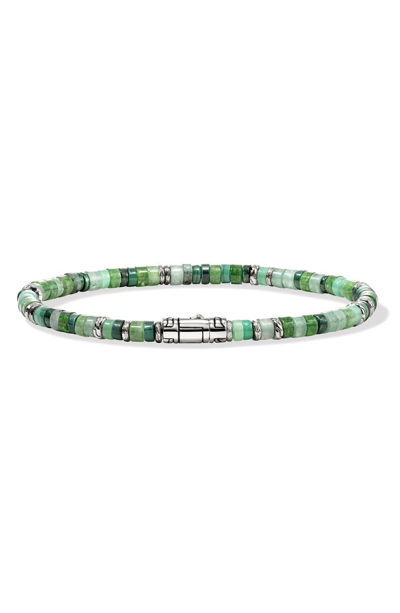 John Hardy Heishi Hardstones Bracelet, Main, color, Silver