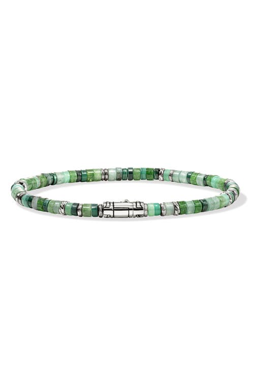 John Hardy Sterling Silver Green Bracelet In Green