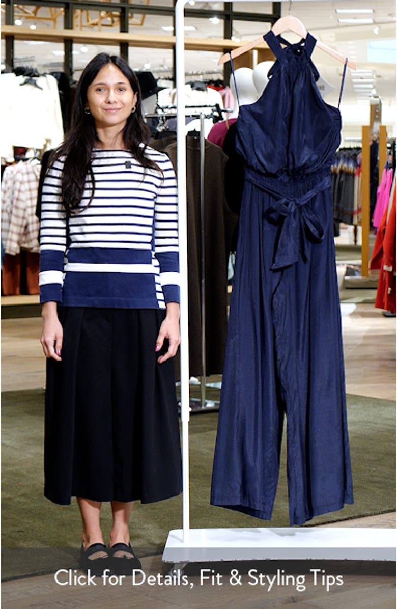 Lelia Halter Neck Wide Leg Jumpsuit, sales video thumbnail