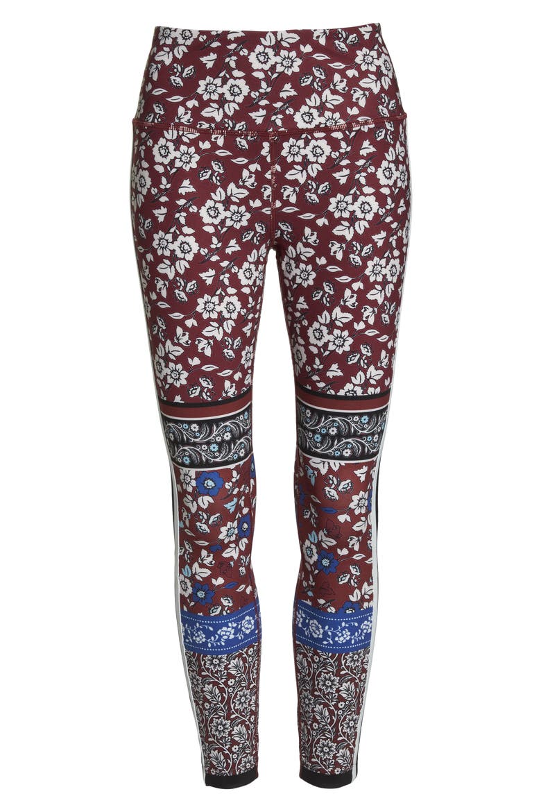 Whimsy Bi Striped Leggings, Alternate, color, DEEP GARNET