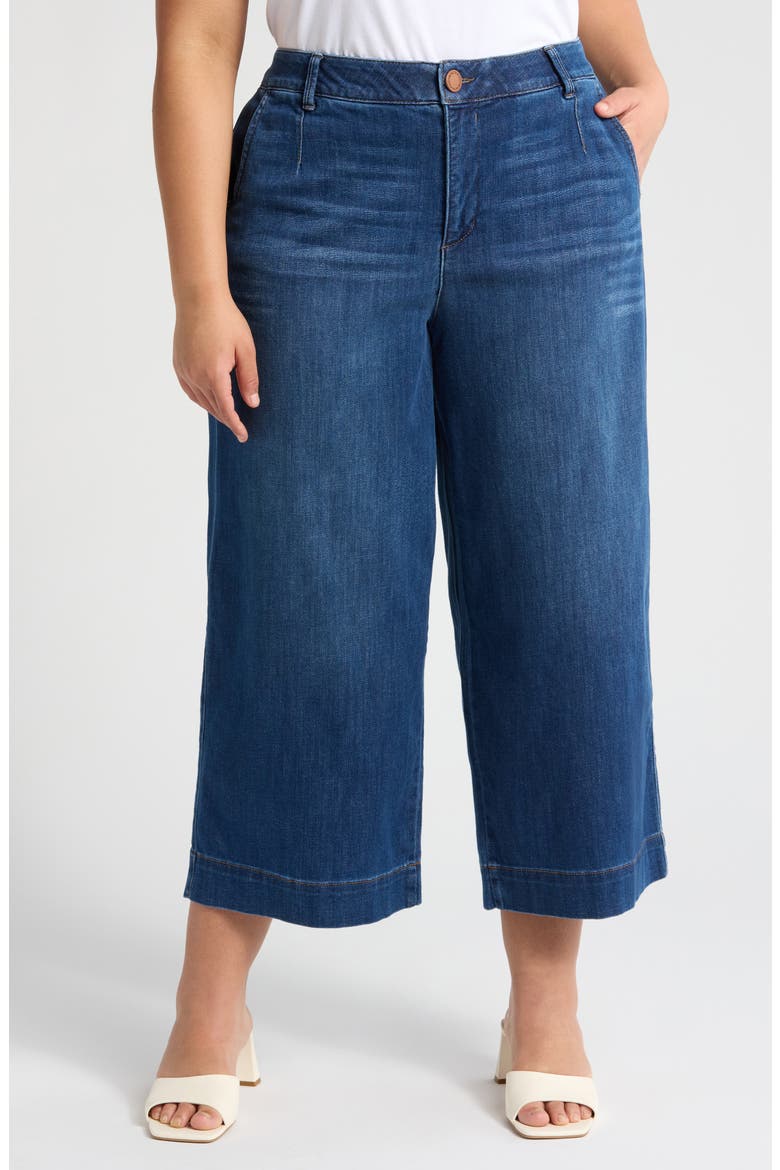 Whitney Skyrise Crop Wide Leg Jeans, Main, color, BLUE