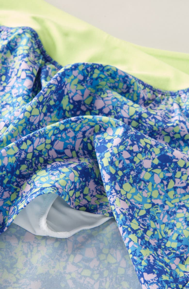 Zella Girl Kids' Finish Line Running Shorts, Alternate, color, Blue Maya Pebble Beach