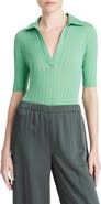 Vince Rib Cotton Polo