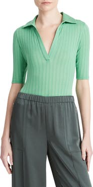 Vince Rib Cotton Polo