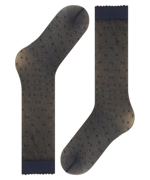 Falke Dot 15 Denier Sheer Knee High Socks In Blue
