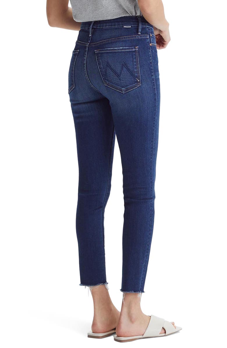 MOTHER The Looker High Waist Frayed Ankle Skinny Jeans, Alternate, color, 