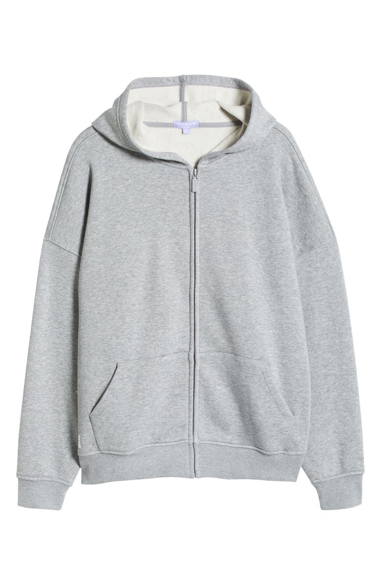 Florence by Mills Cozy Crush Oversize Zip Hoodie, Alternate, color, Heather Grey