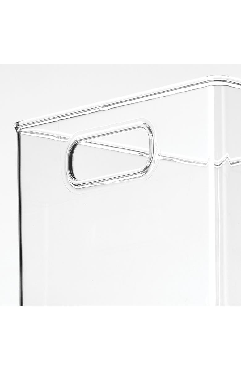 81029350 iDesign Pantry Storage Bin with Handles for Kitchen Cabinets or Fridge - Set of 4 - Clear, Alternate, color, Clear