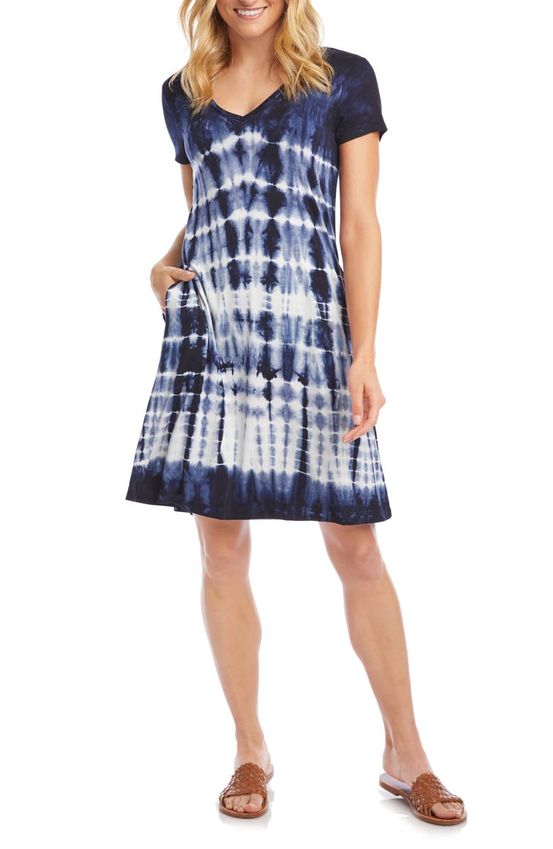 Karen Kane V-Neck Pocket Dress, Main, color, 