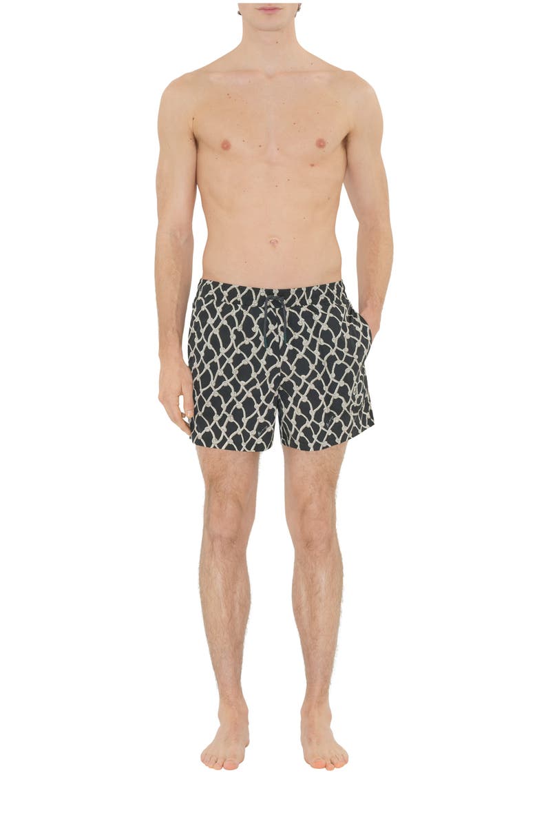 Burberry Knot Nylon Swim Shorts, Main, color, Magnet