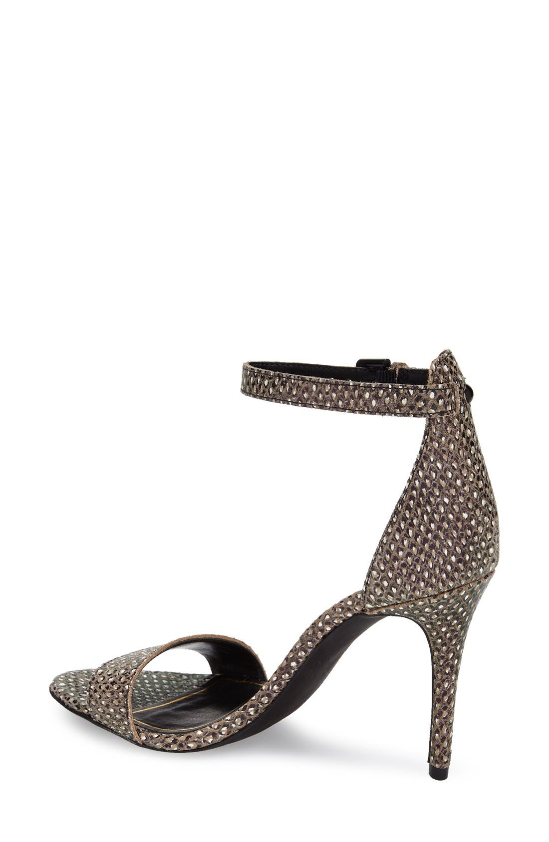 'Manna' Ankle Strap Sandal, Alternate, color, BLACK/ WHITE