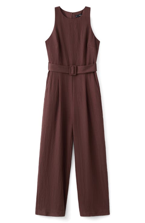 Sleeveless Belted Jumpsuit