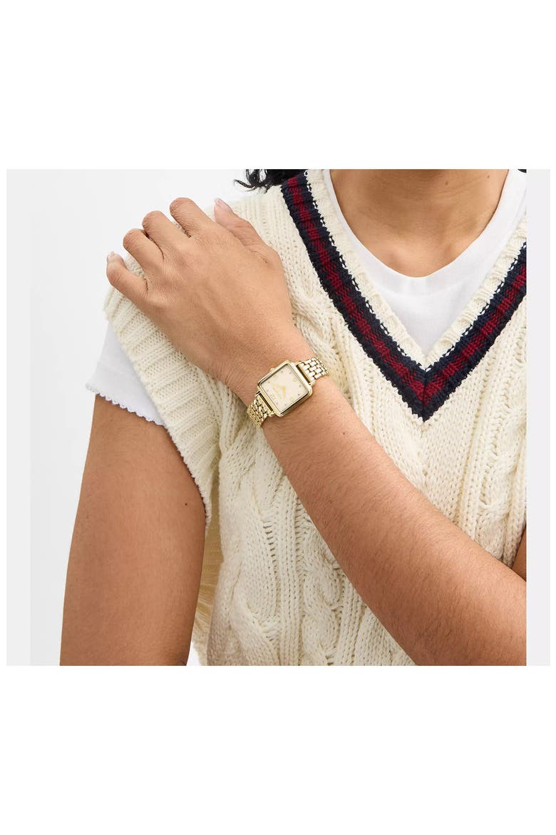 Cass Bracelet Watch, 28mm, Alternate, color, GOLD