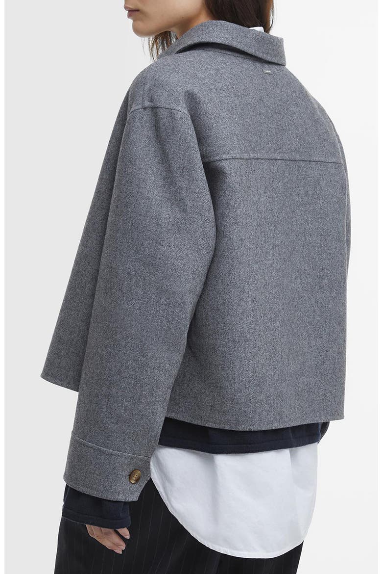 Emery Wool Blend Button-Up Shirt Jacket, Alternate, color, GREY MARL