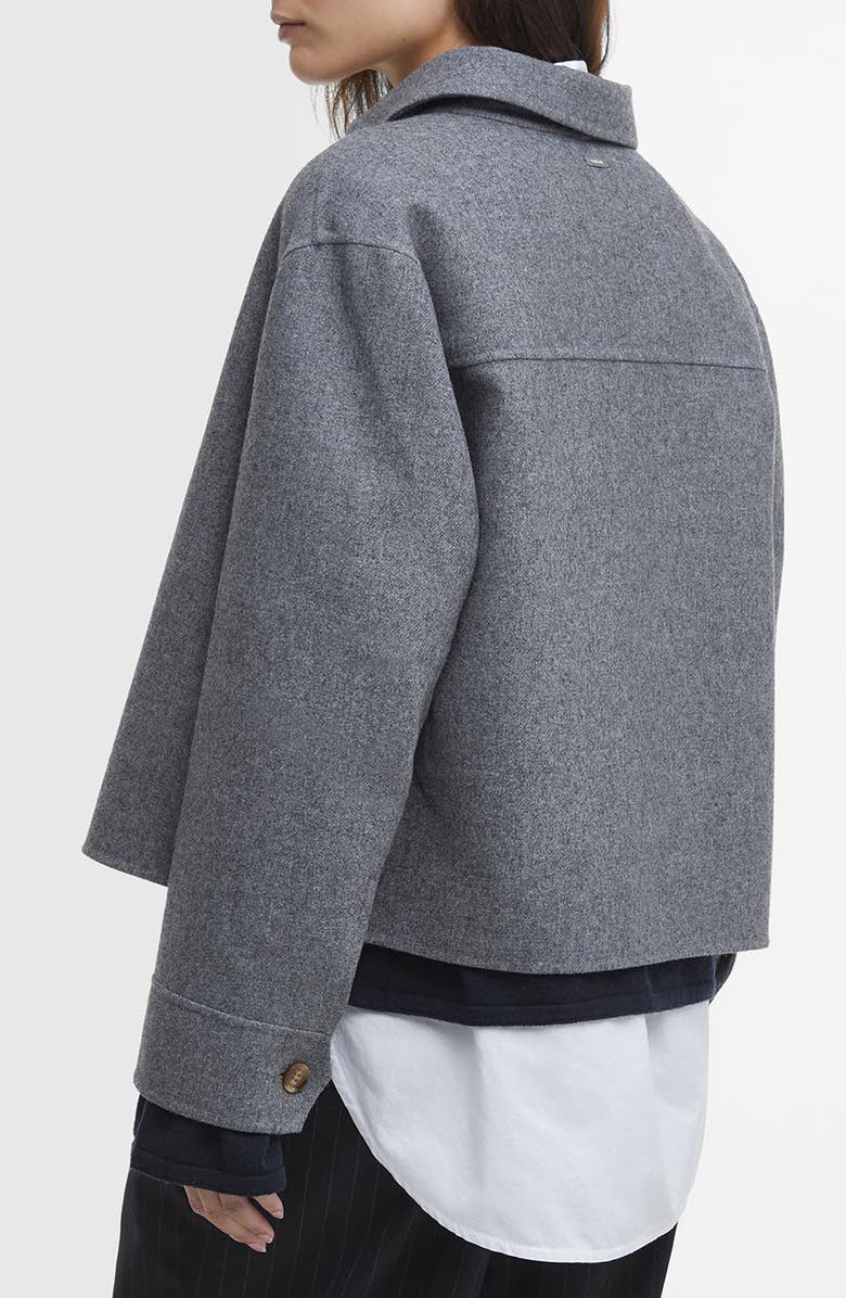 Barbour Emery Wool Blend Button-Up Shirt Jacket, Alternate, color, 