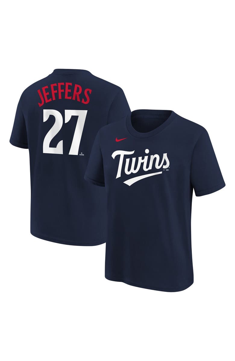 Nike Youth Nike Ryan Jeffers Navy Minnesota Twins Name & Number T-Shirt, Main, color, Navy