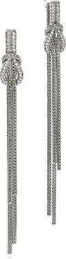 John Hardy Love Knot Diamond Drop Earrings