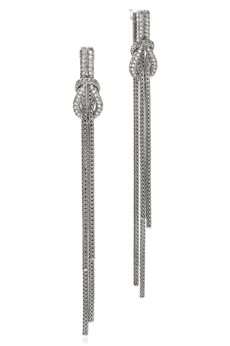 Love Knot Diamond Drop Earrings video
