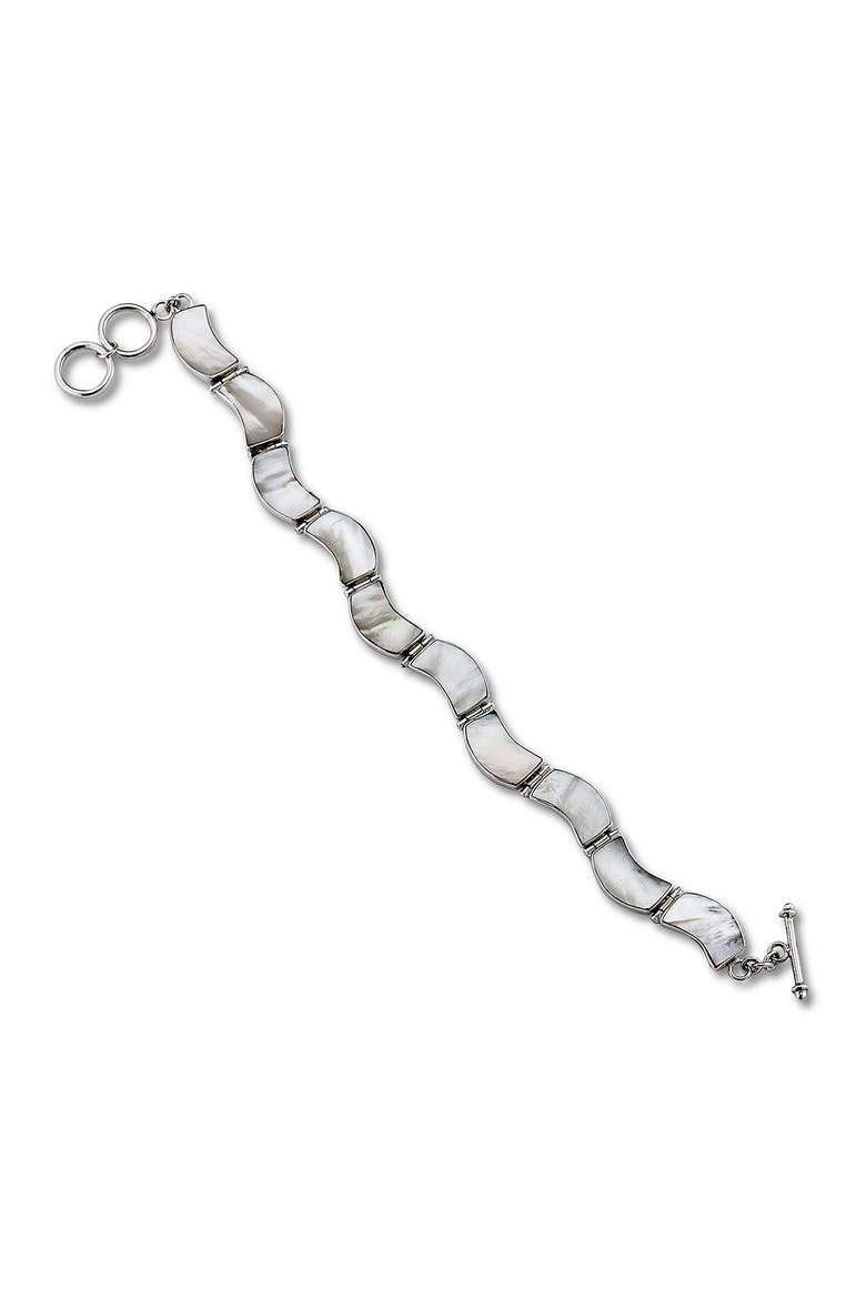 Sterling Silver Mother of Pearl Bracelet, Main, color, WHITE