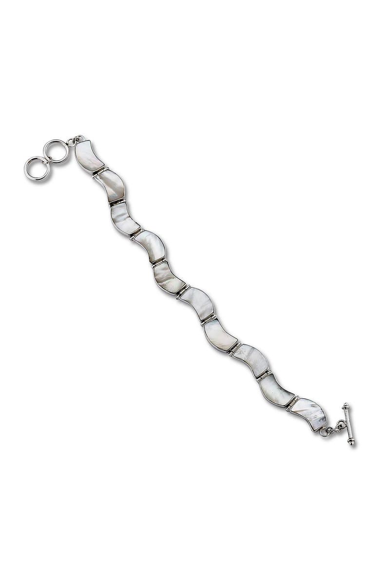 SAMUEL B. Sterling Silver Mother of Pearl Bracelet, Main, color, White
