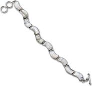 SAMUEL B. Sterling Silver Mother of Pearl Bracelet