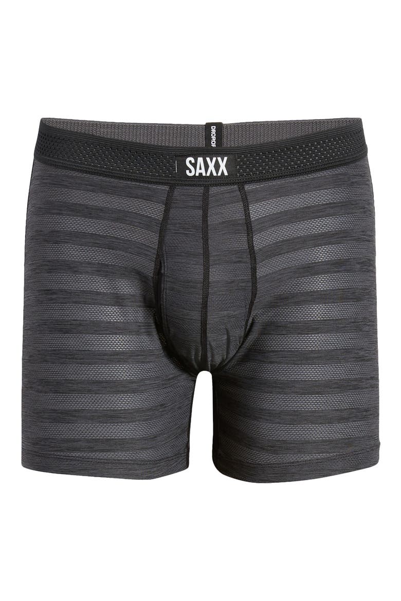 DropTemp™ Cooling Mesh Relaxed Fit Boxer Briefs, Alternate, color, BLACK HEATHER